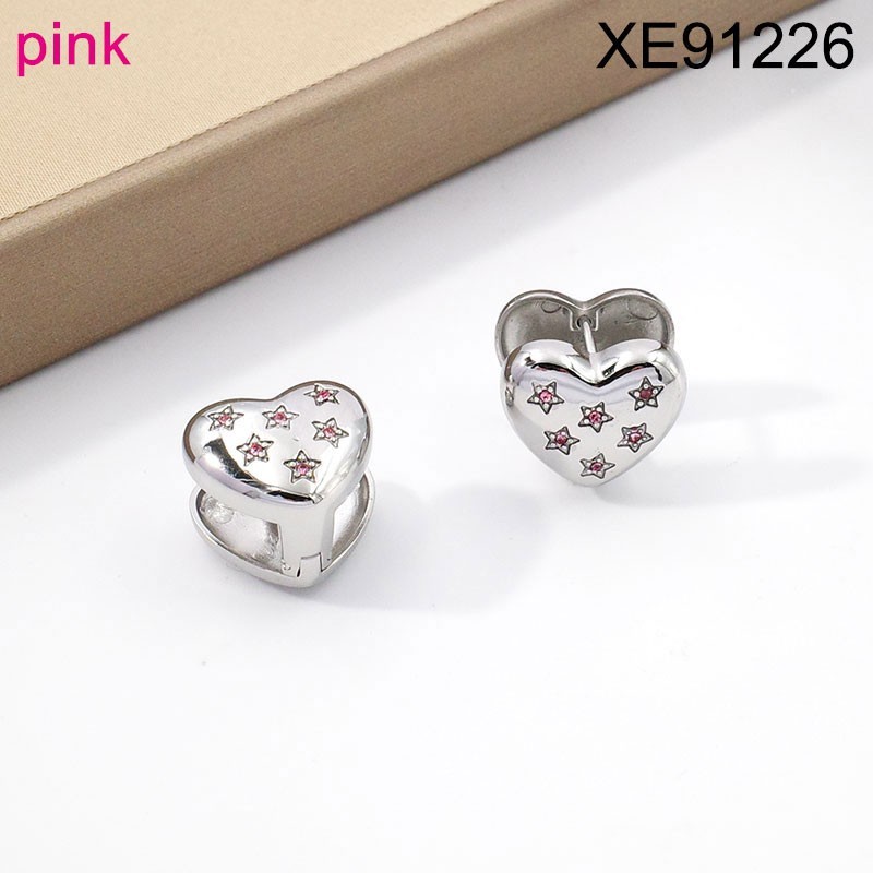 Stainless Steel SET Jewelry New Trendy Heart White Star Silvery Earring