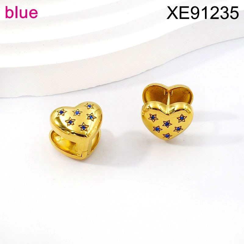 Stainless Steel SET Jewelry New Trendy Heart White Star Silvery Earring