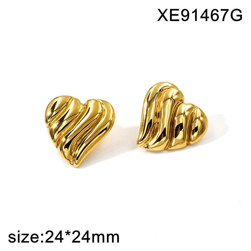 Stainless Steel Jewelry New Trendy Heart Earring
