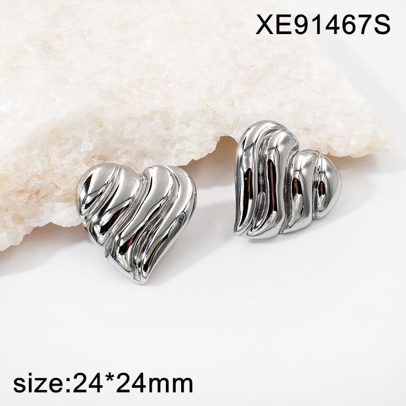 Stainless Steel Jewelry New Trendy Heart Earring