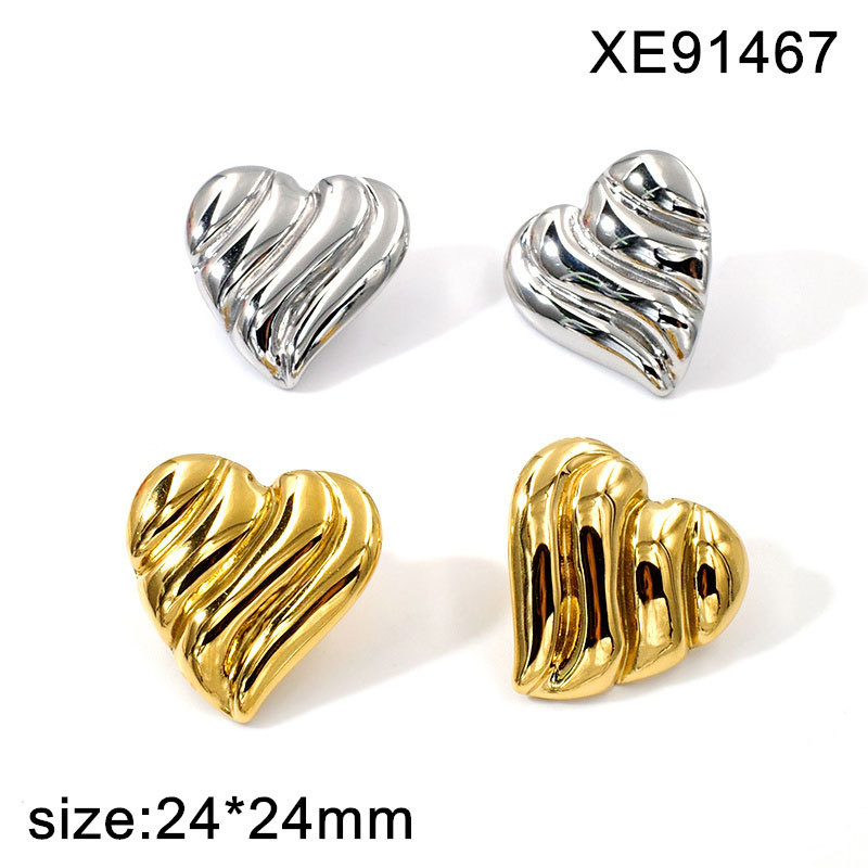 Stainless Steel Jewelry New Trendy Heart Earring