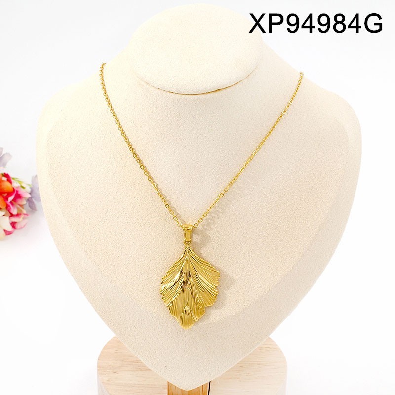 Stainless Steel Jewelry New Trendy Leaf Golden SET