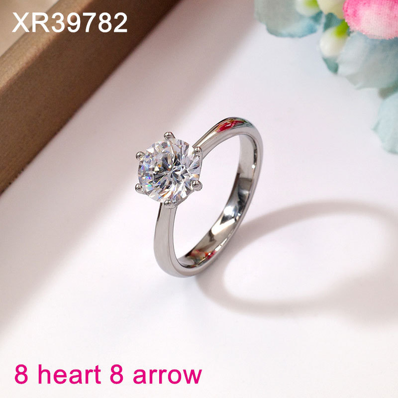 Stainless Steel Jewelry 8 Heart 8 Arrow Zircon Ring