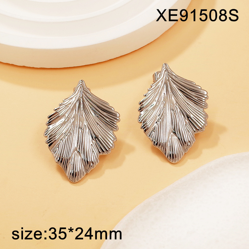 Stainless Steel Jewelry New Trendy Leaf Golden SET