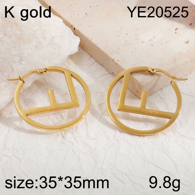 Stainless Steel Jewelry Golden Hoop Earrings