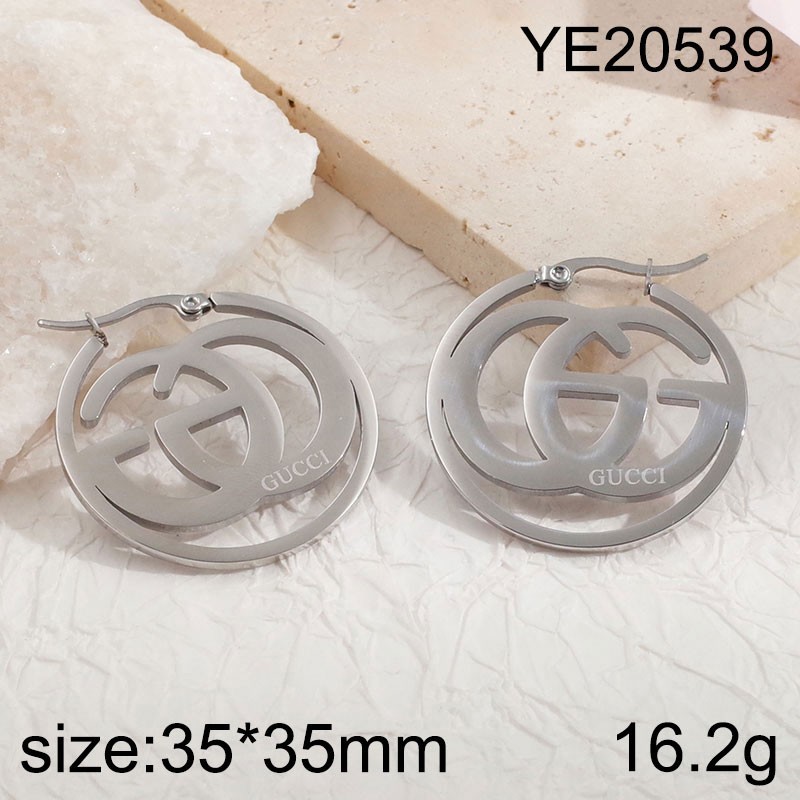 Stainless Steel Jewelry Steel Color Hoop Earrings