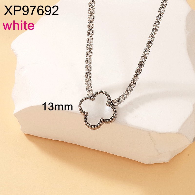 Stainless Steel New Trendy Women Jewelry Rhinestone White SYC Steel color Pendant