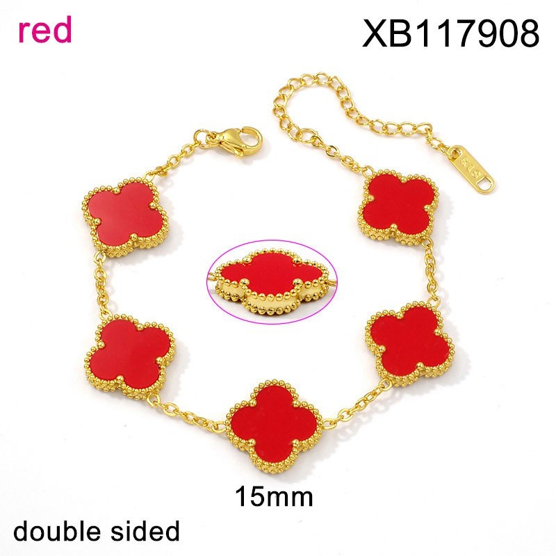 Stainless Steel Jewelry New Trendy Double sided Red SYC Golden Bracelet