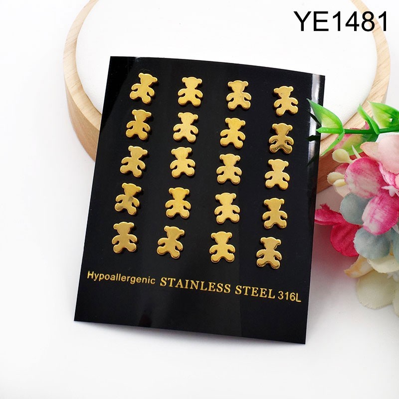 Stainless Steel Jewelry Golden Cutting Earrings