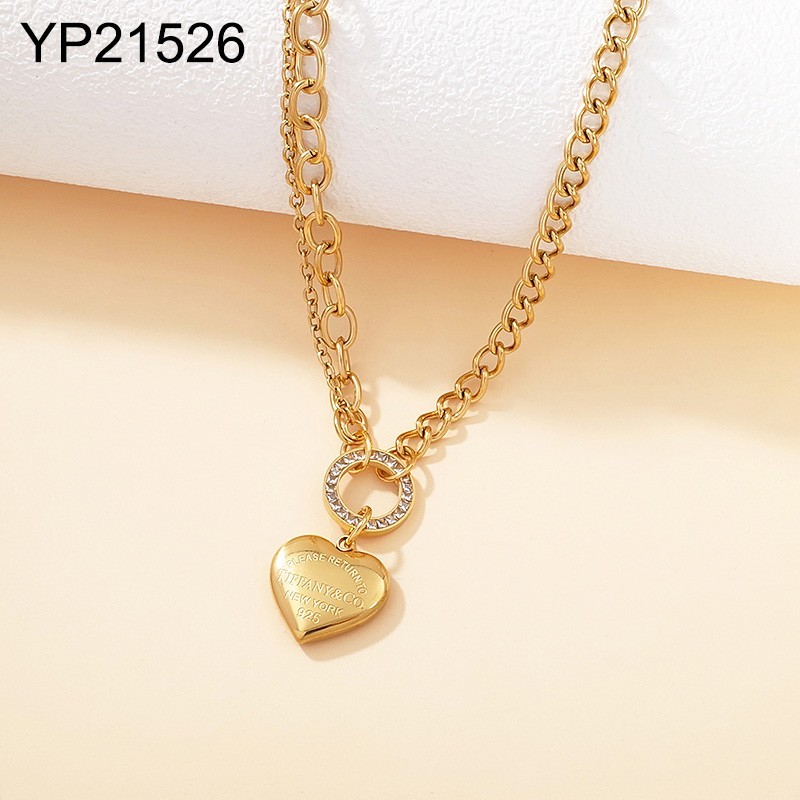 Stainless Steel New Trendy Women Jewelry Golden Pendant