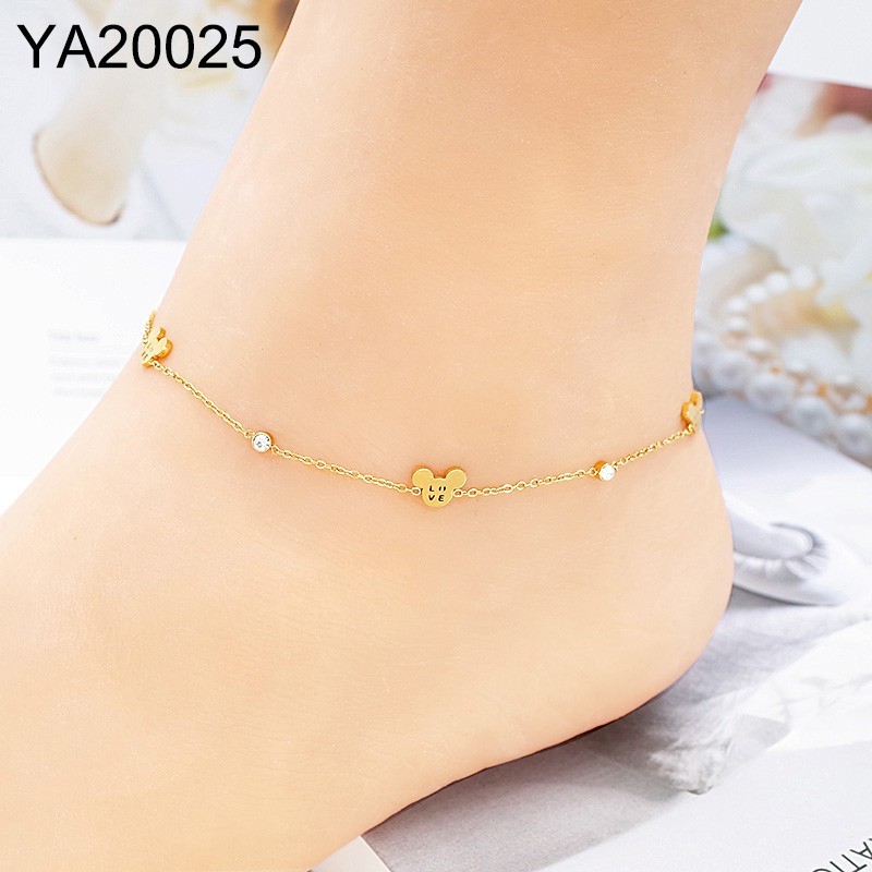 Stainless Steel New Trendy Women Jewelry Golden Anklet