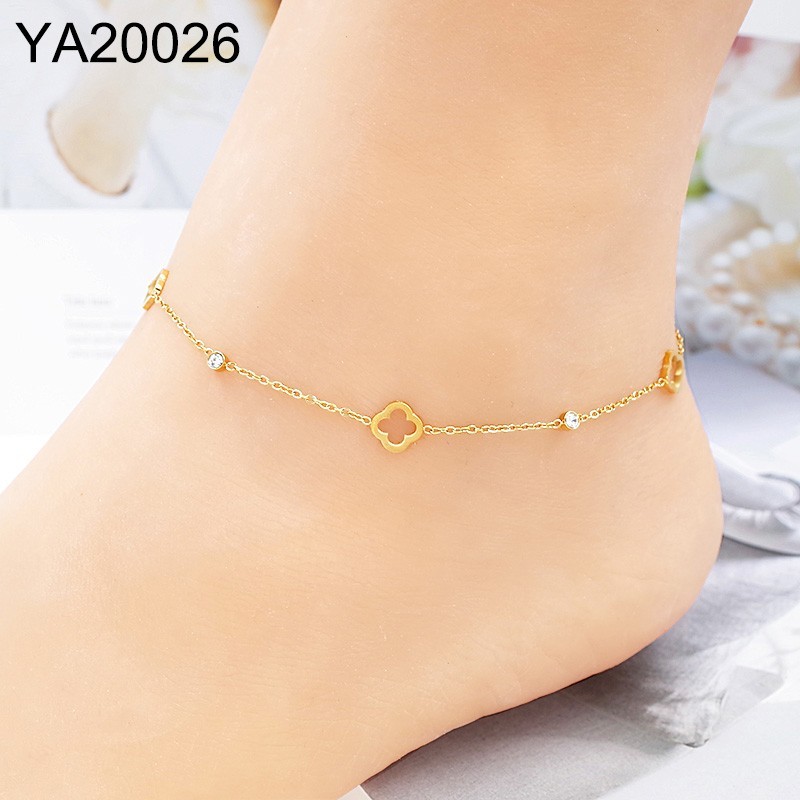 Stainless Steel New Trendy Women Jewelry Golden Anklet
