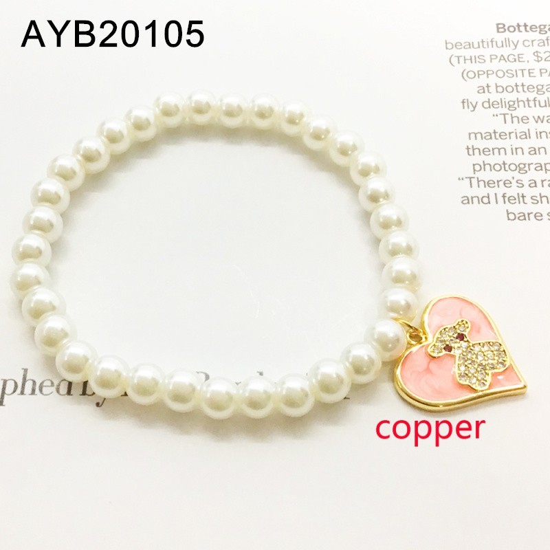Fashion Jewelry New Trendy Women Jewelry Pearl Style/Plastic Beads Golden Bracelet;Material:copper (cobre)