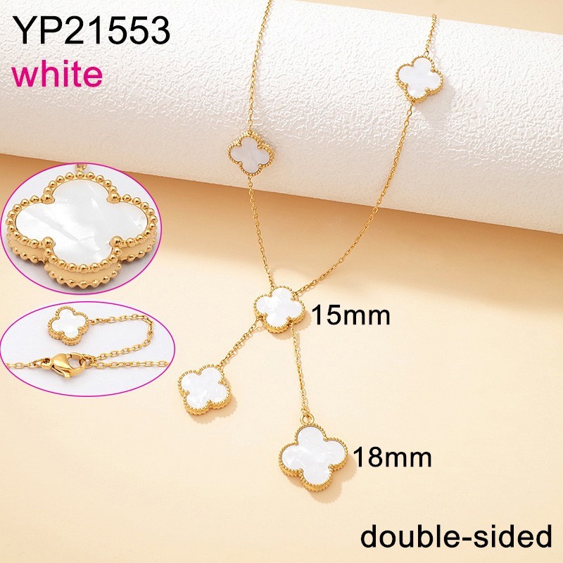 Stainless Steel New Trendy Man Jewelry Double-sided White SYC Golden Pendant