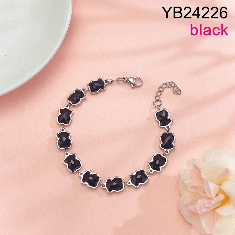 Level B Stainless Steel New Trendy Women Jewelry Black Resin Animal Steel color Bracelet