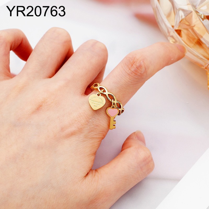 Level B Stainless Steel New Trendy Women Jewelry Golden Rings