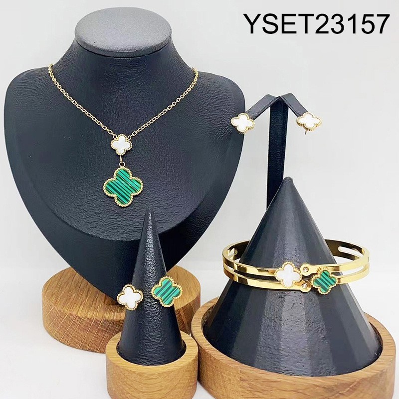 Level B Stainless Steel New Trendy Women Jewelry SYC Golden 4pcs SET