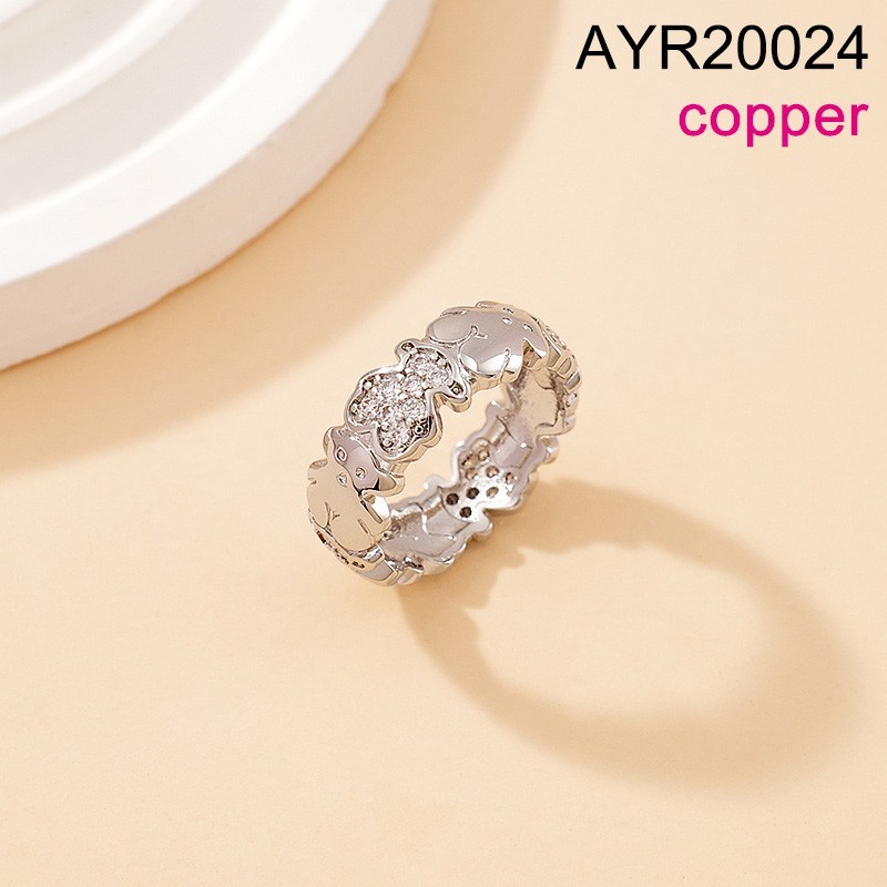 Level B Fashion Jewelry New Trendy Women Jewelry Animal Steel color Rings;Material:copper (cobre)