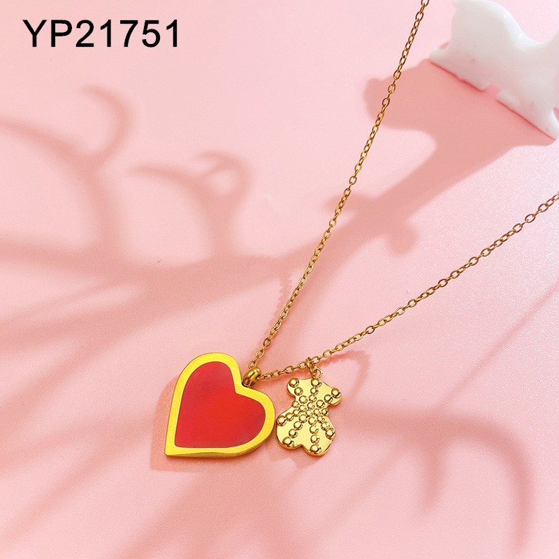 Level B Stainless Steel New Trendy Women Jewelry Animal Heart Golden Pendant