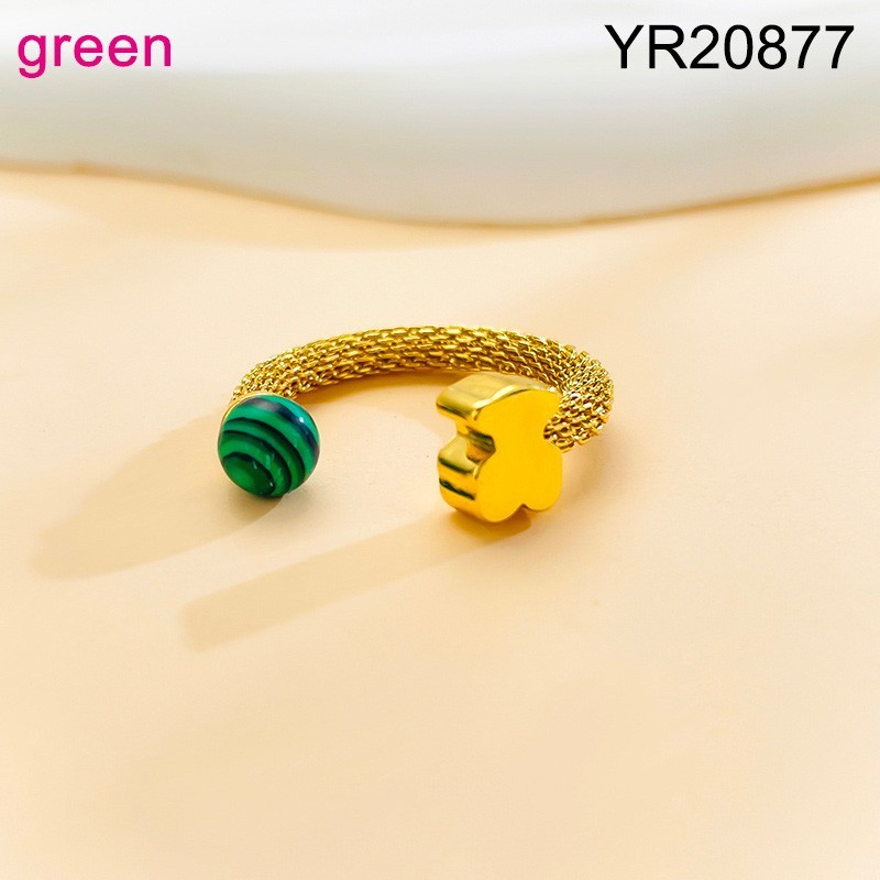 Level B Stainless Steel New Trendy Women Jewelry Animal Golden Open Rings;Ring size can be adjusted freely