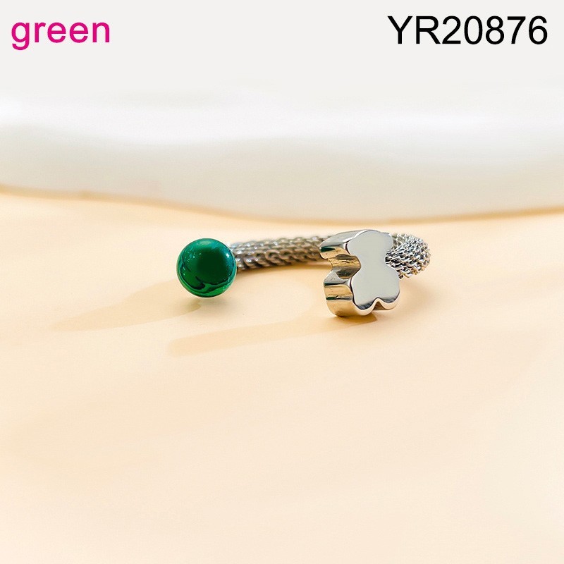 Level B Stainless Steel New Trendy Women Jewelry Animal Steel color Open Rings;Ring size can be adjusted freely