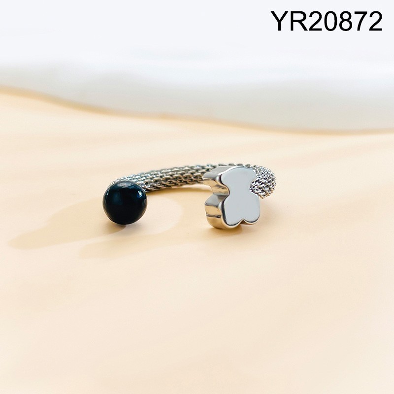 Level B Stainless Steel New Trendy Women Jewelry Animal Steel color Open Rings;Ring size can be adjusted freely