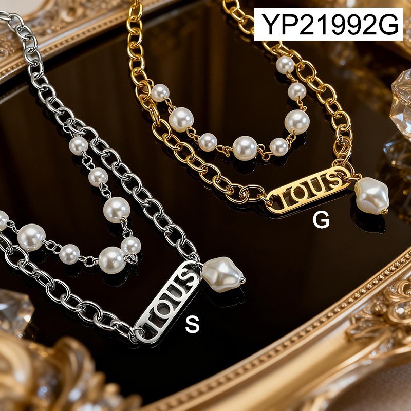 Level B Stainless Steel New Trendy Women Jewelry Pearl Style/Plastic Beads Animal Golden Pendant