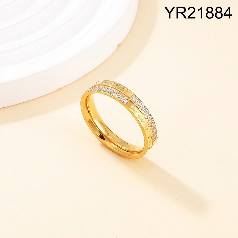 Level B Stainless Steel New Trendy Women Jewelry Golden Rings