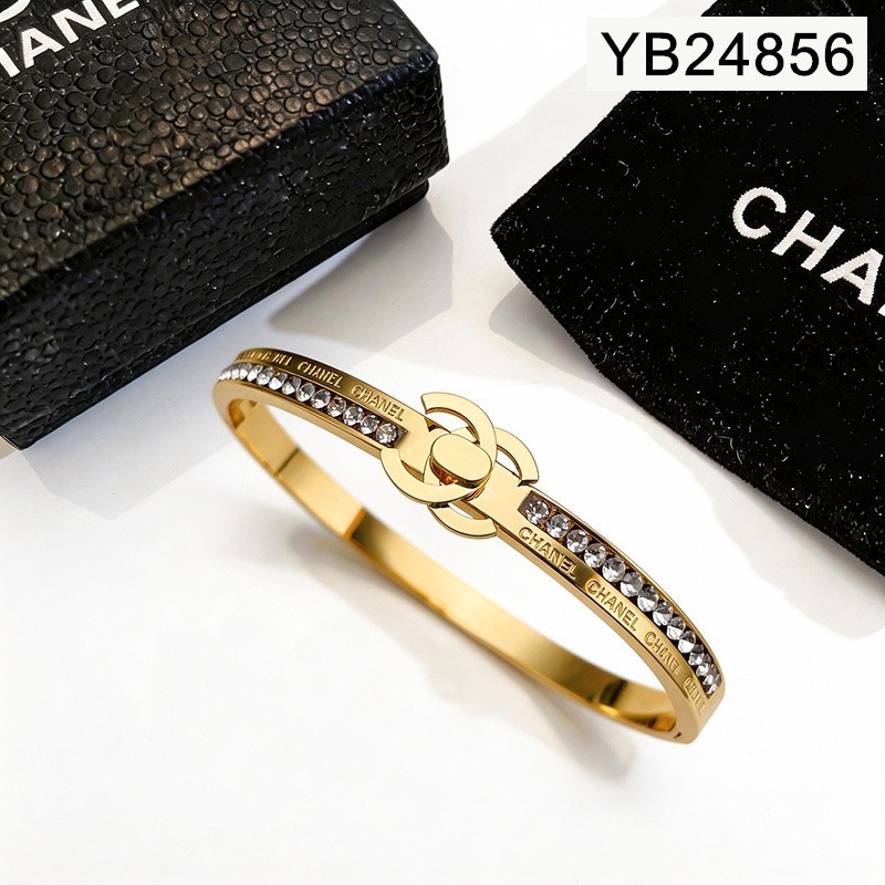 Level B Stainless Steel New Trendy Women Jewelry Golden Bangle