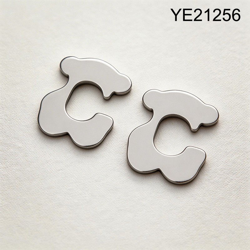 Level B Stainless Steel New Trendy Women Jewelry Animal Steel color Without Ear Hole Clip On Earrings