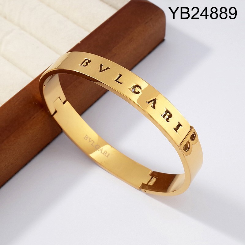 Level B Stainless Steel New Trendy Man Jewelry Two Tone Golden Bangle