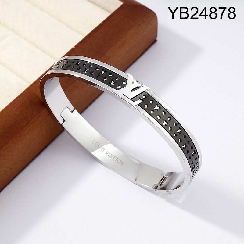 Level B Stainless Steel New Trendy Man Jewelry Two Tone Steel color Bangle