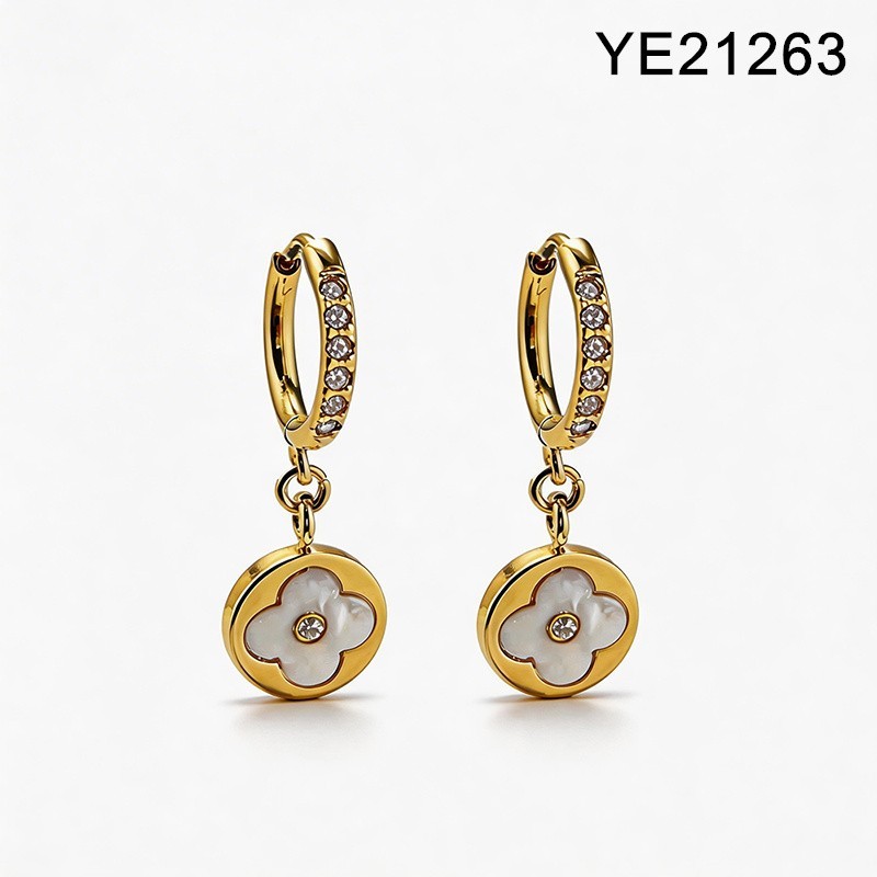 Level B Stainless Steel New Trendy Women Jewelry SYC Golden Hoop Earrings