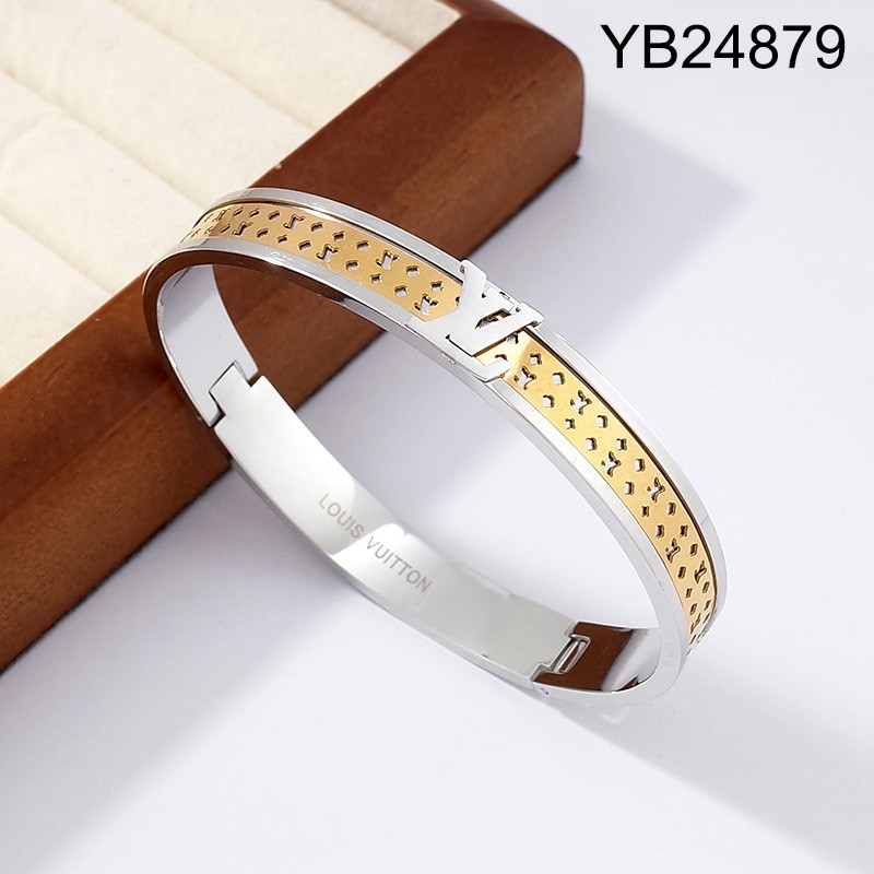 Level B Stainless Steel New Trendy Man Jewelry Two Tone Steel color Bangle