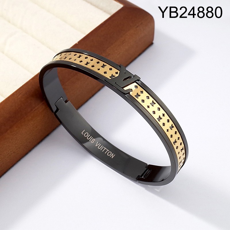 Level B Stainless Steel New Trendy Man Jewelry Two Tone Steel color Bangle
