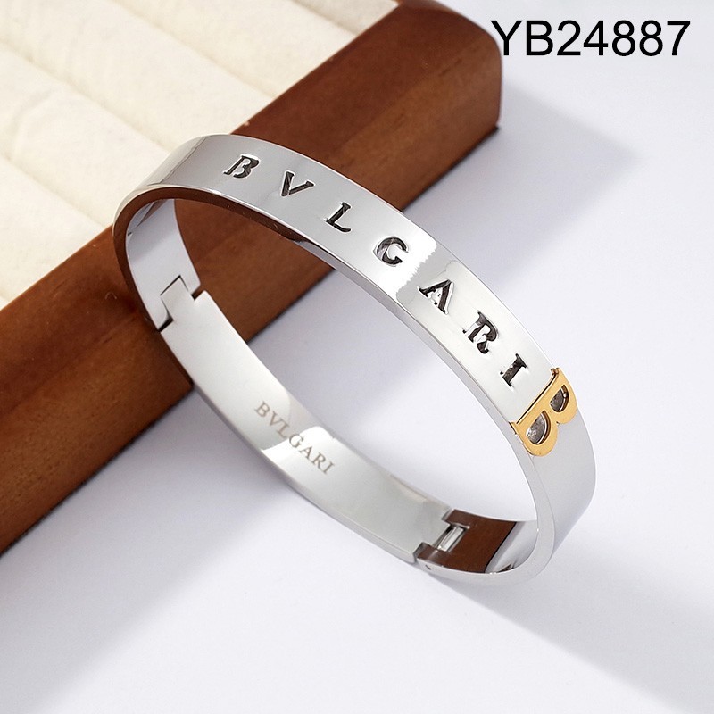 Level B Stainless Steel New Trendy Man Jewelry Two Tone Steel color Bangle