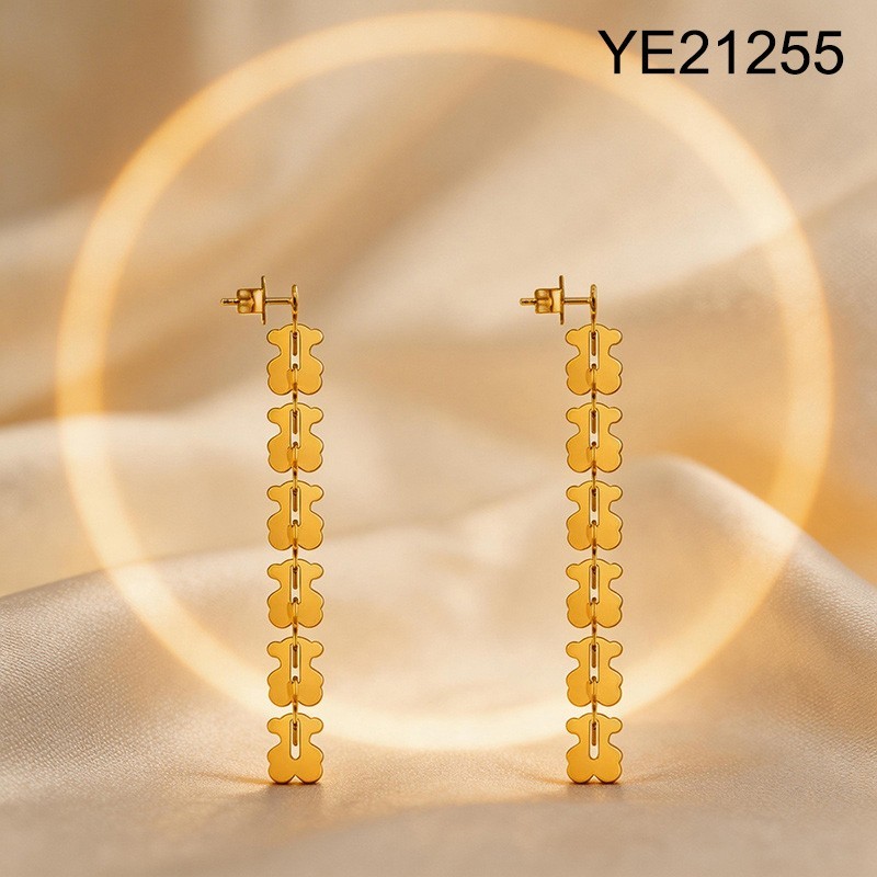 Level B Stainless Steel New Trendy Women Jewelry Animal Golden Earrings