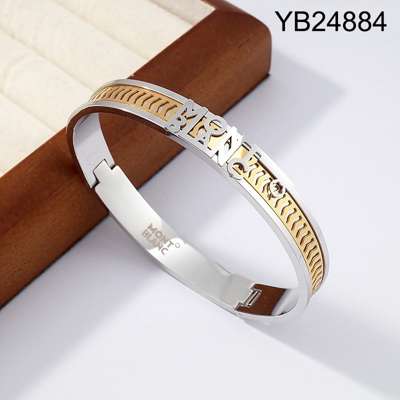 Level B Stainless Steel New Trendy Man Jewelry Two Tone Steel color Bangle