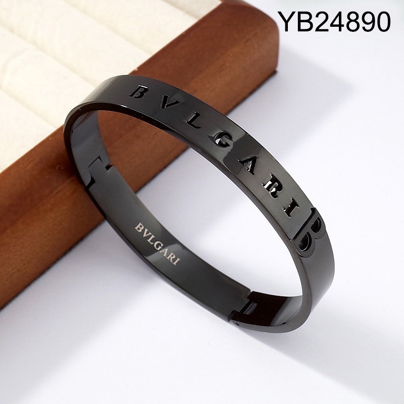 Level B Stainless Steel New Trendy Man Jewelry Two Tone Black Bangle