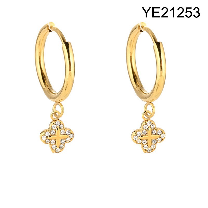 Level B Stainless Steel New Trendy Women Jewelry SYC Golden Hoop Earrings