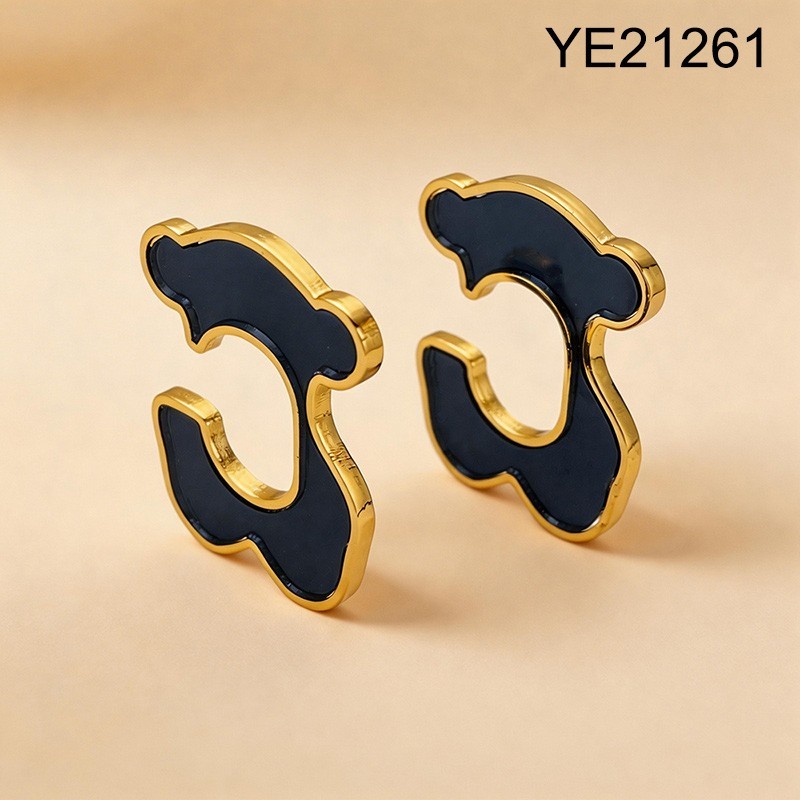 Level B Stainless Steel New Trendy Women Jewelry Animal Golden Without Ear Hole Clip On Earrings