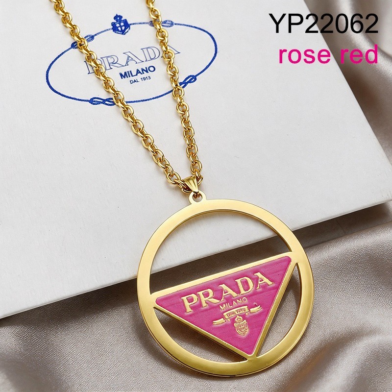 Level B Stainless Steel New Trendy Women Jewelry Drip Oil/Enamel Rose red Golden Pendant