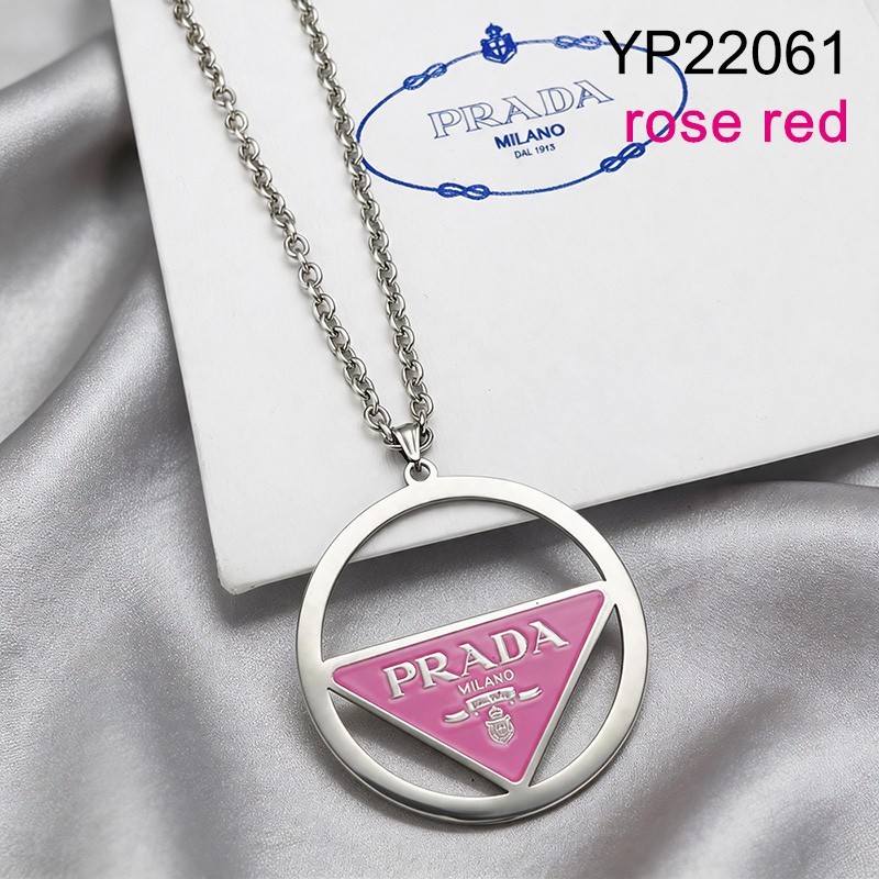 Level B Stainless Steel New Trendy Women Jewelry Drip Oil/Enamel Rose red Steel color Pendant