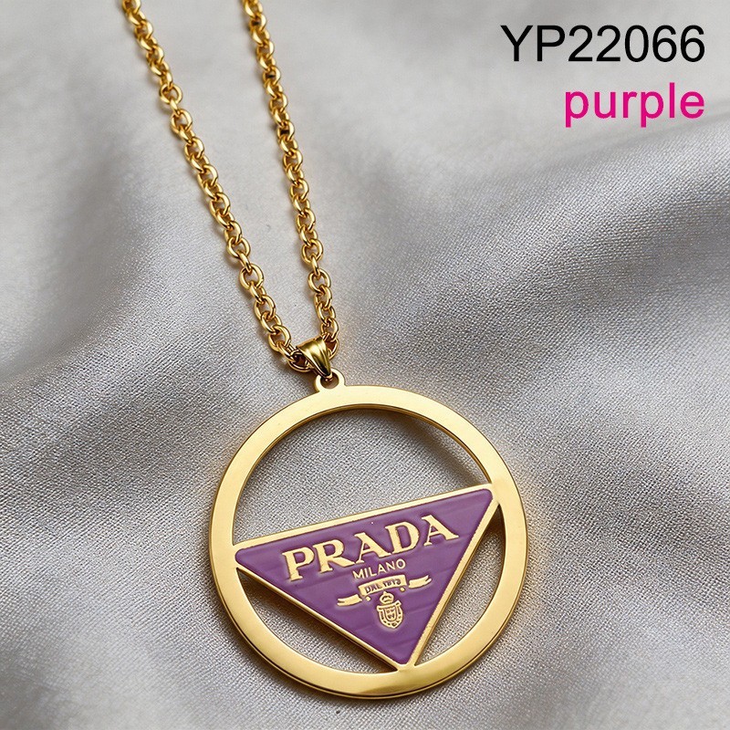 Level B Stainless Steel New Trendy Women Jewelry Drip Oil/Enamel Pueple Golden Pendant