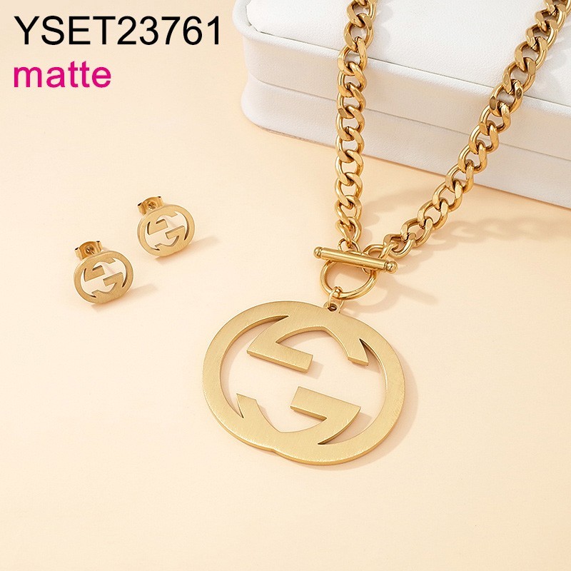 Level B Stainless Steel New Trendy Women Jewelry Golden SET