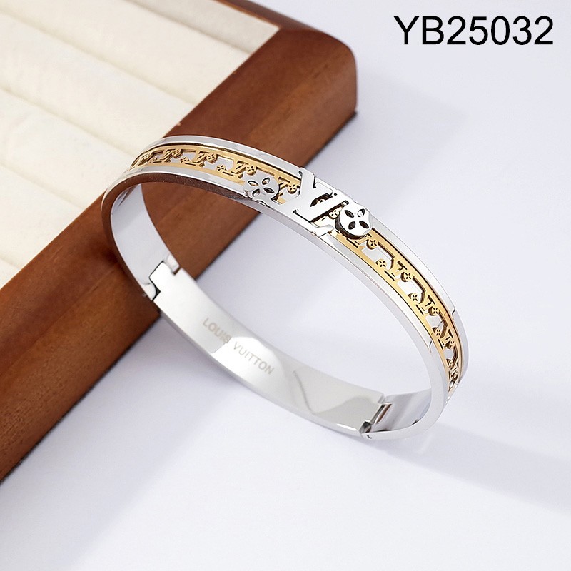 Level B Stainless Steel New Trendy Man Jewelry Two Tone Bangle