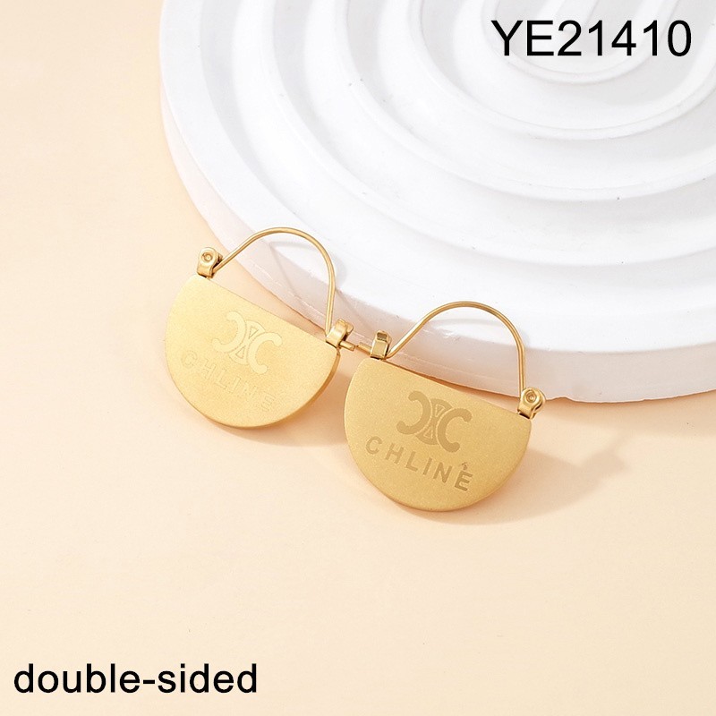 Level B Stainless Steel New Trendy Women Jewelry Golden Hoop Earrings