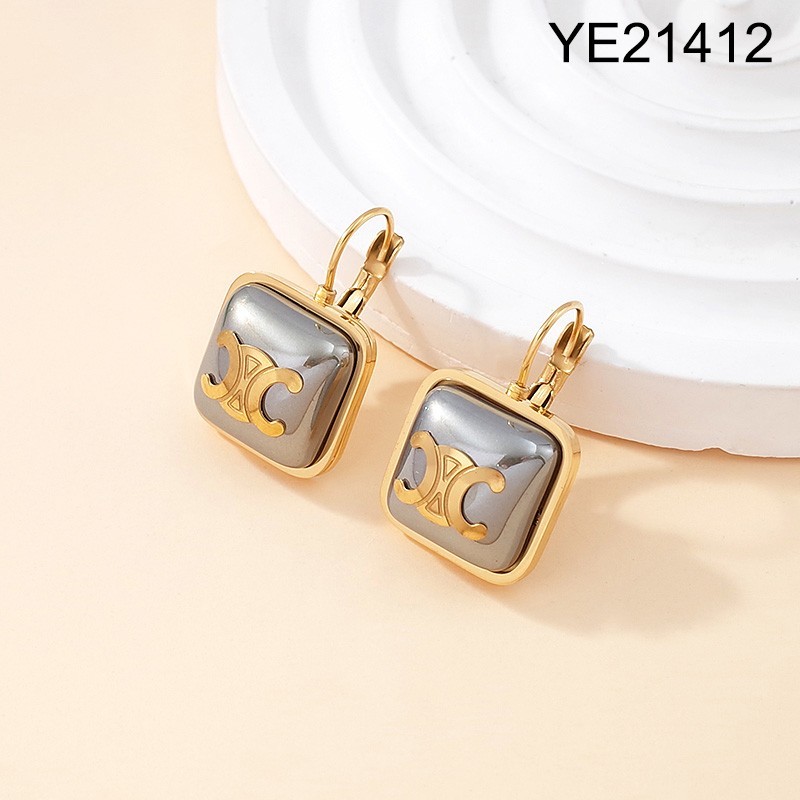 Level B Stainless Steel New Trendy Women Jewelry Golden Earrings