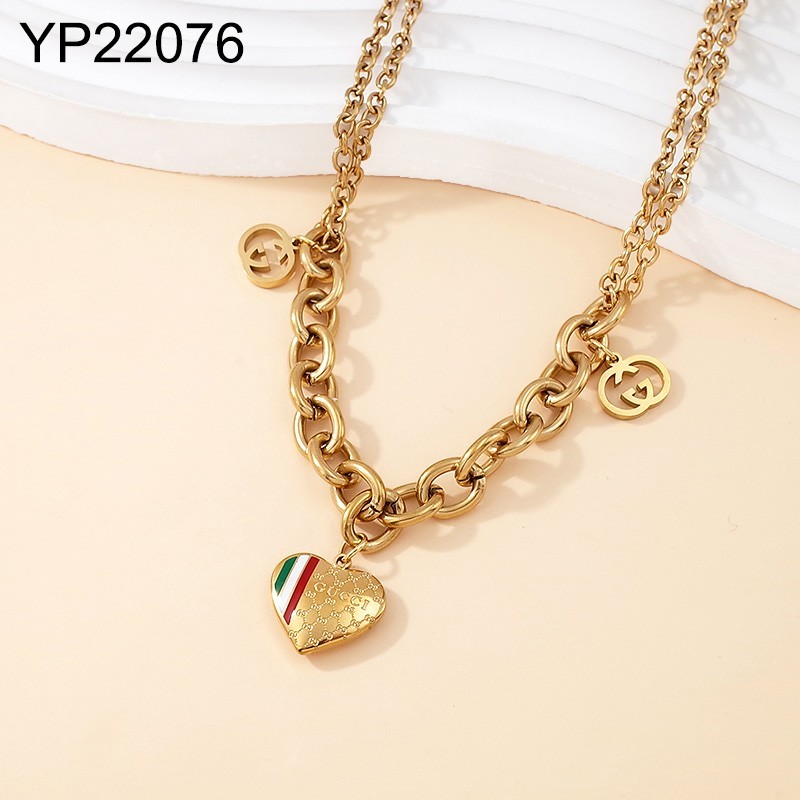 Level B Stainless Steel New Trendy Women Jewelry Golden Pendant