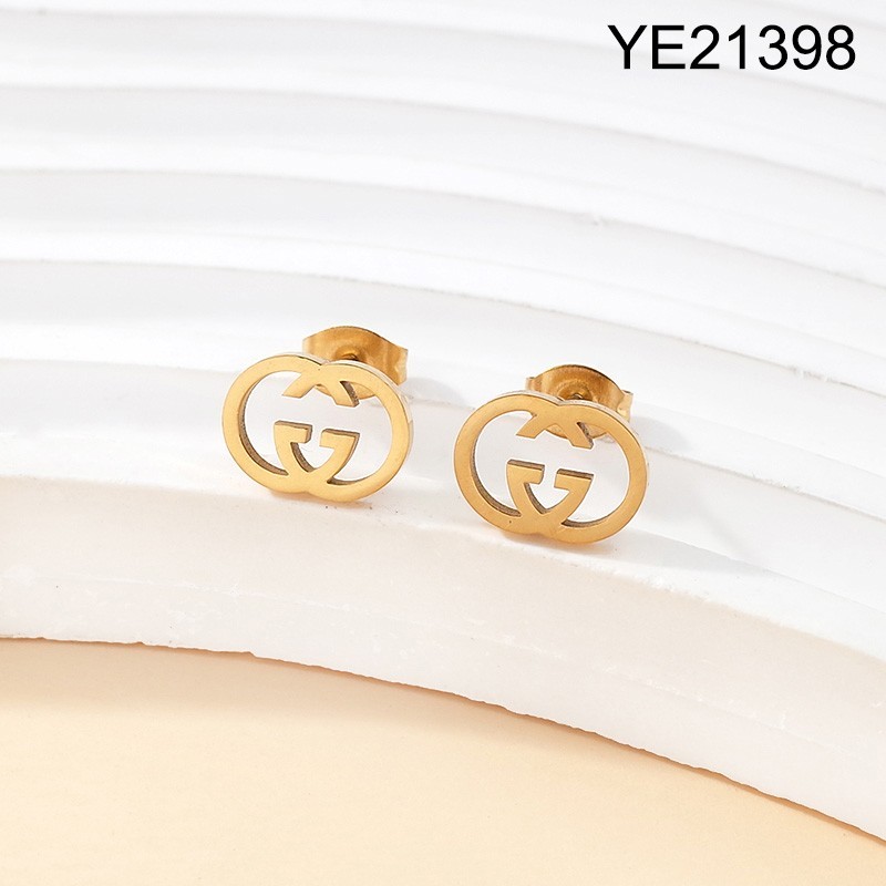 Level B Stainless Steel New Trendy Women Jewelry Golden Earrings